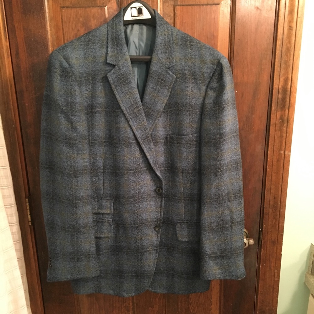 Famous Blue Sport coat - Vintage “Park Lane” Plaid